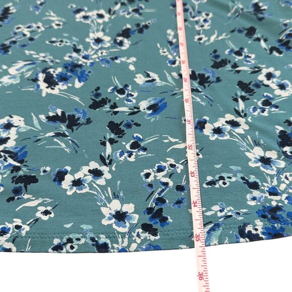 J. Jill Dress Women XS Blue Floral V-Neck A Line Sleeveless Wearever Collection - Picture 11 of 12